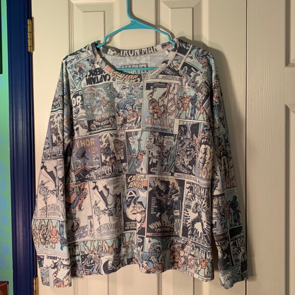 All over print marvel comics sweater